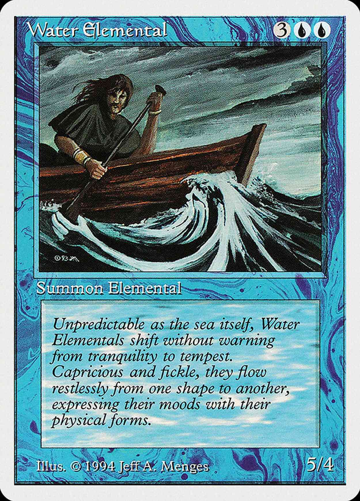 Water Elemental magic card front