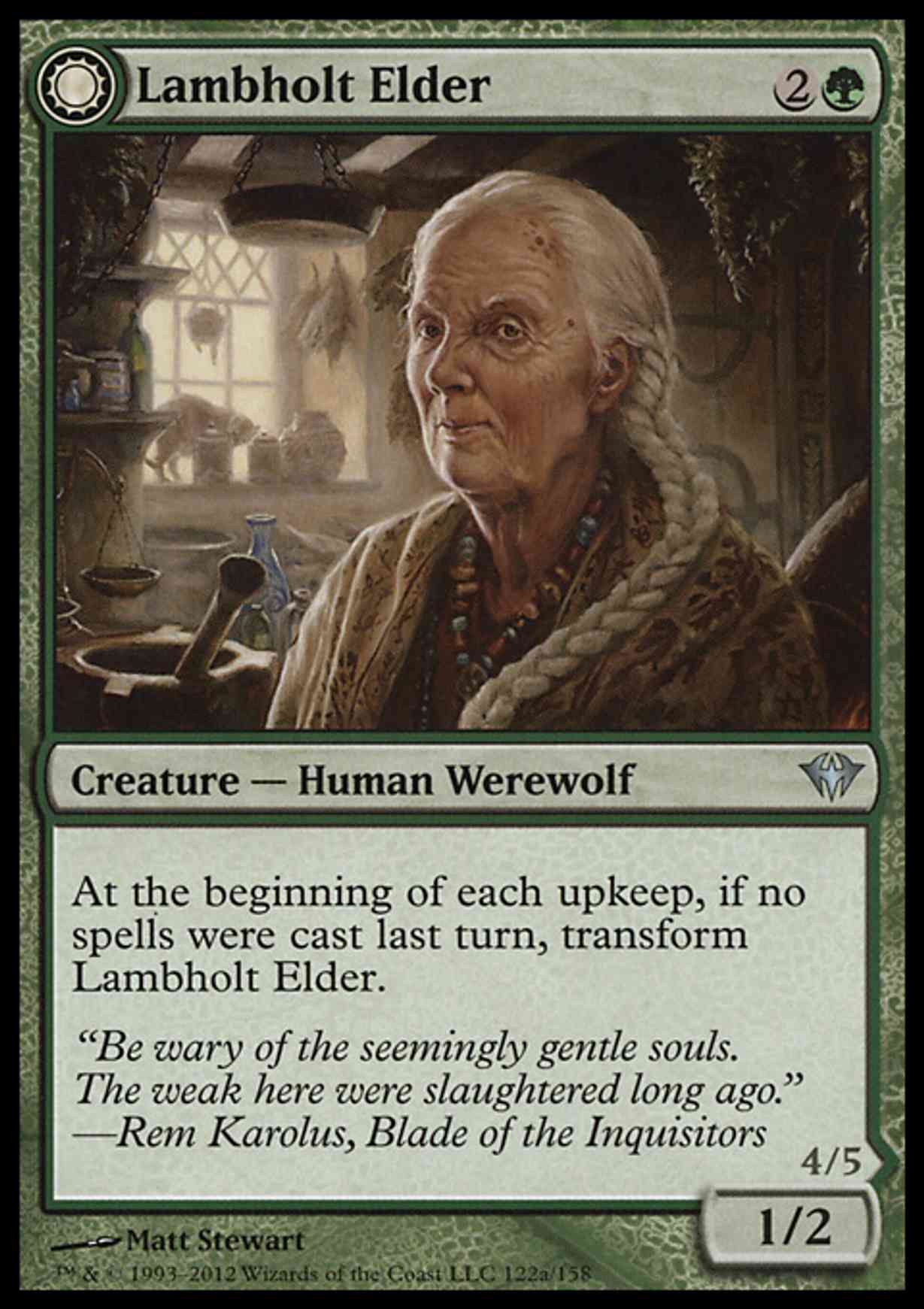 Lambholt Elder magic card front