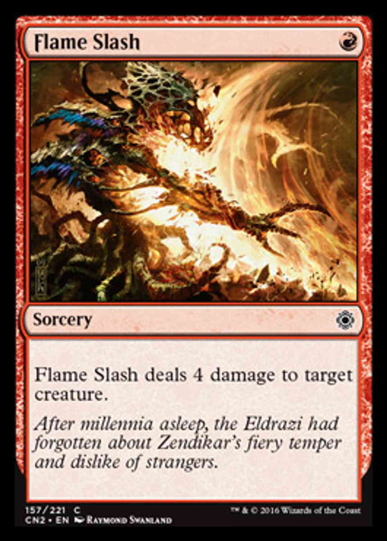 Flame Slash magic card front