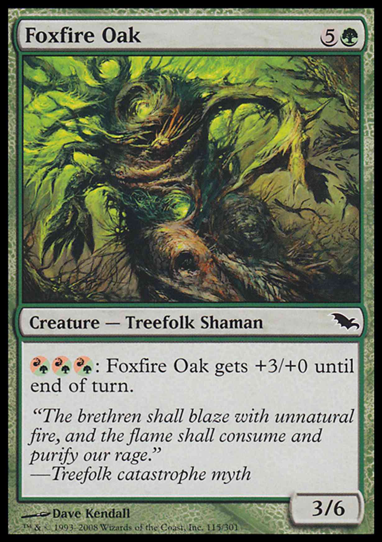 Foxfire Oak magic card front