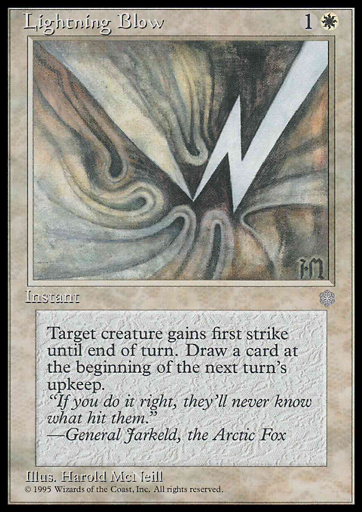 Lightning Blow magic card front