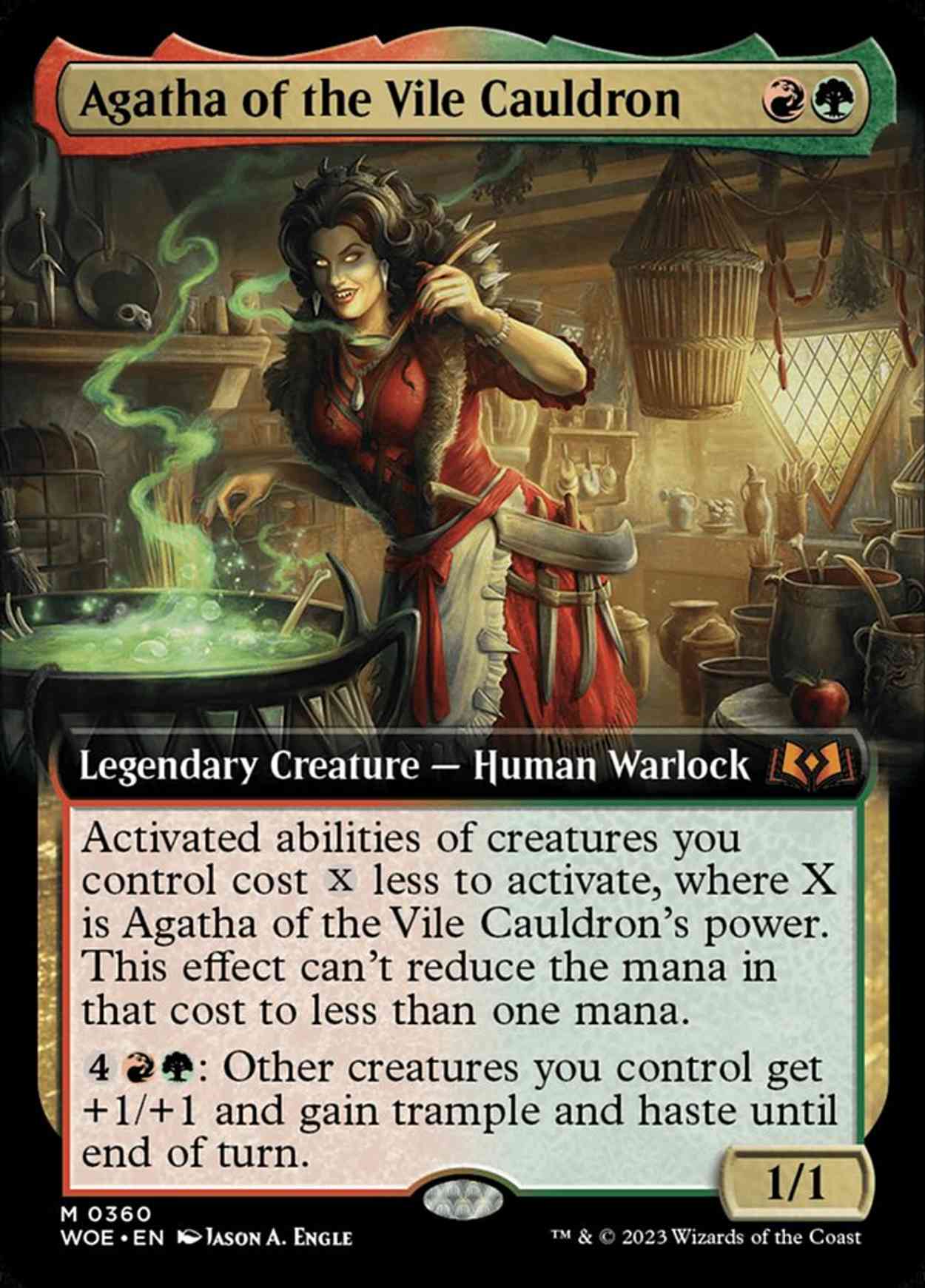 Agatha of the Vile Cauldron (Extended Art) magic card front