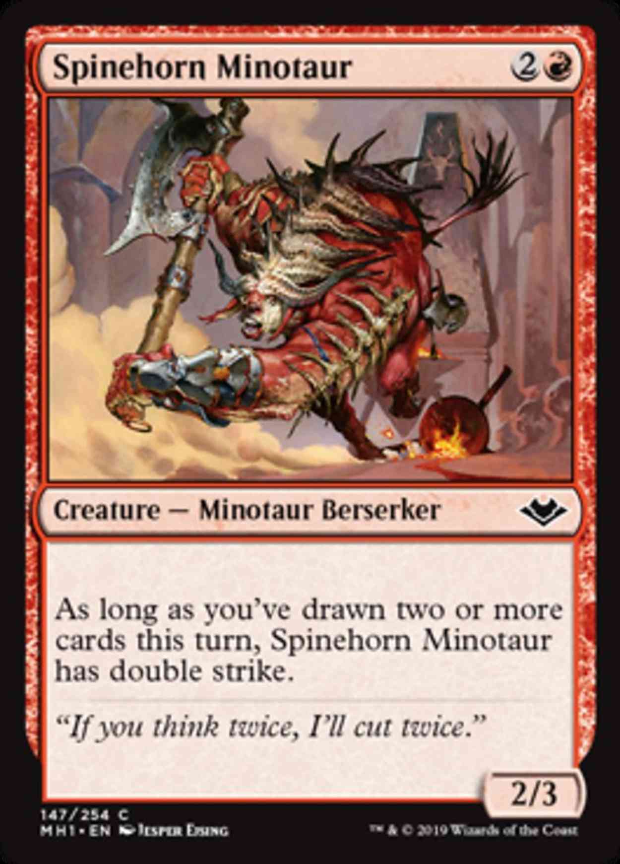 Spinehorn Minotaur magic card front