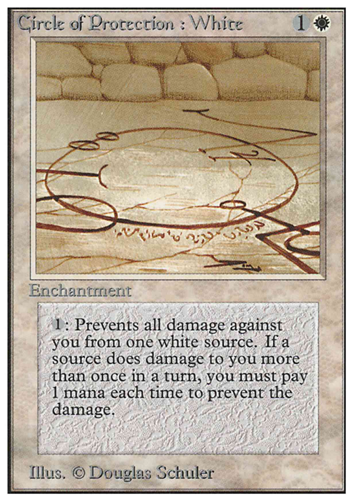 Circle of Protection: White magic card front