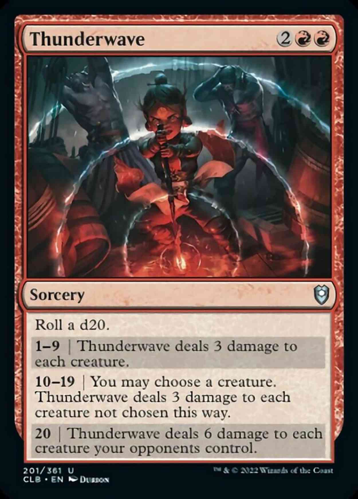 Thunderwave magic card front