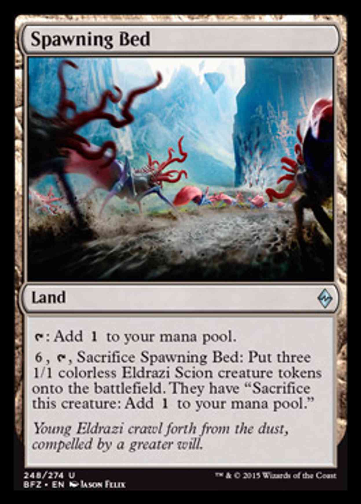 Spawning Bed magic card front