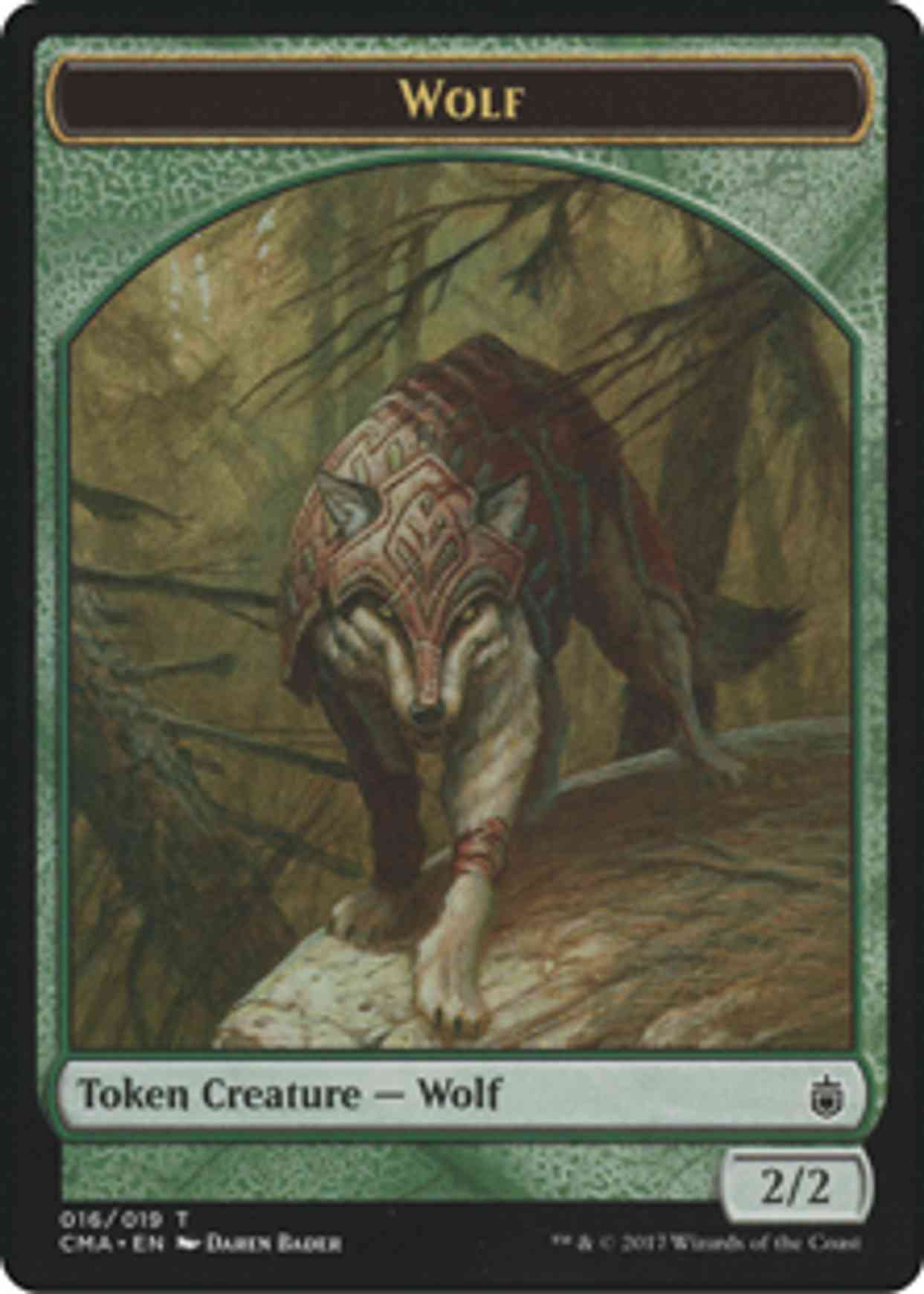 Wolf Token (016) magic card front