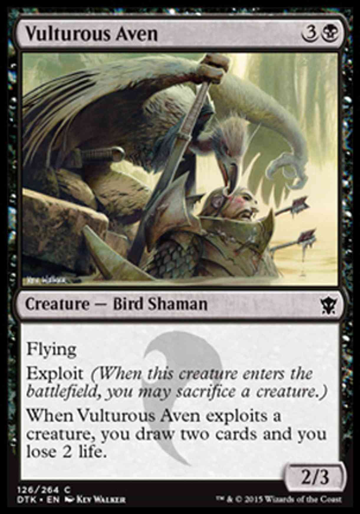 Vulturous Aven magic card front