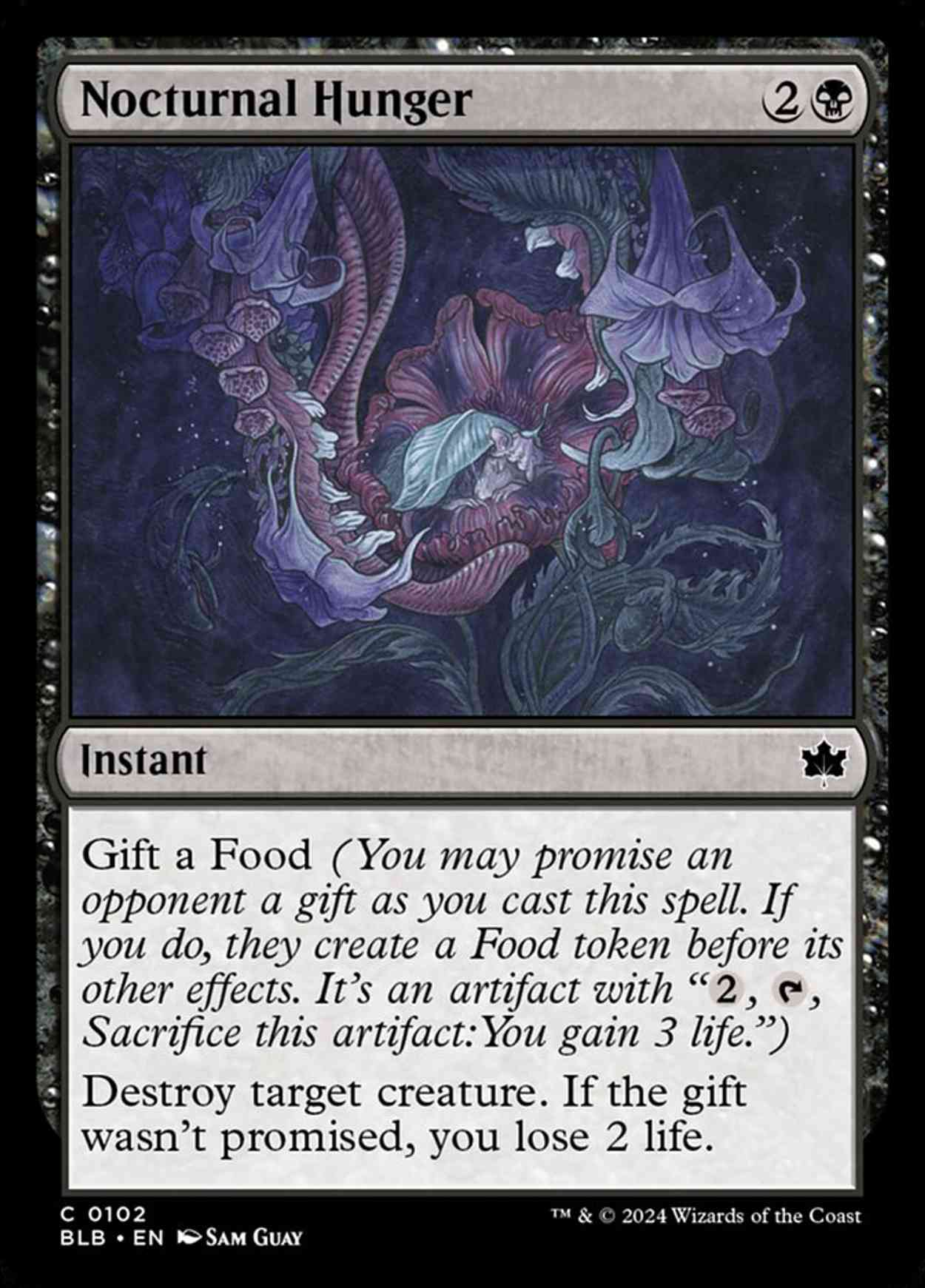 Nocturnal Hunger magic card front