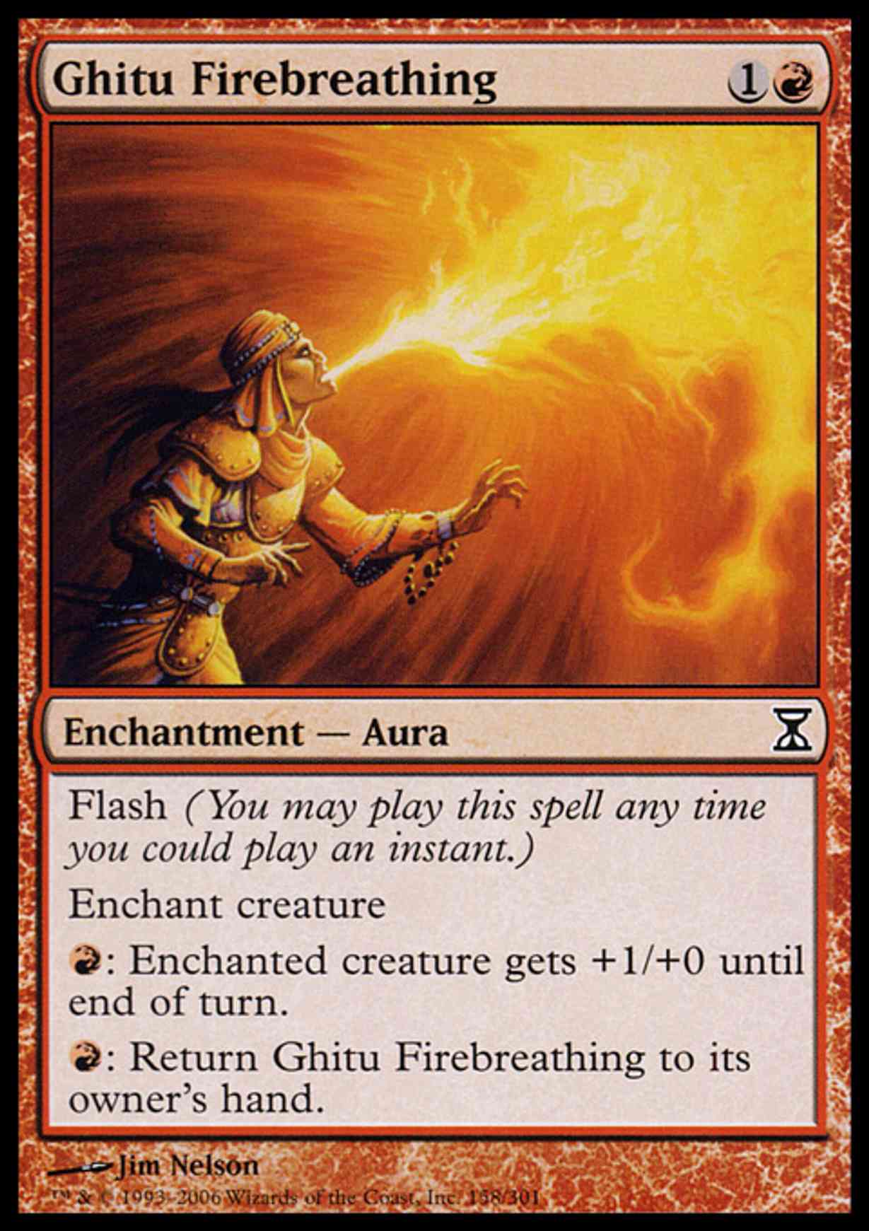 Ghitu Firebreathing magic card front