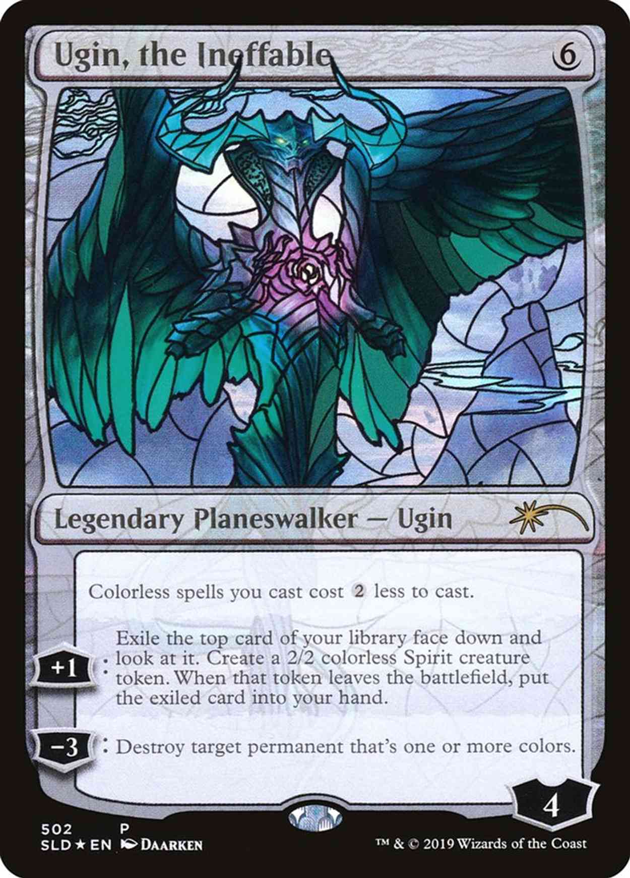 Ugin, the Ineffable (Stained Glass) magic card front