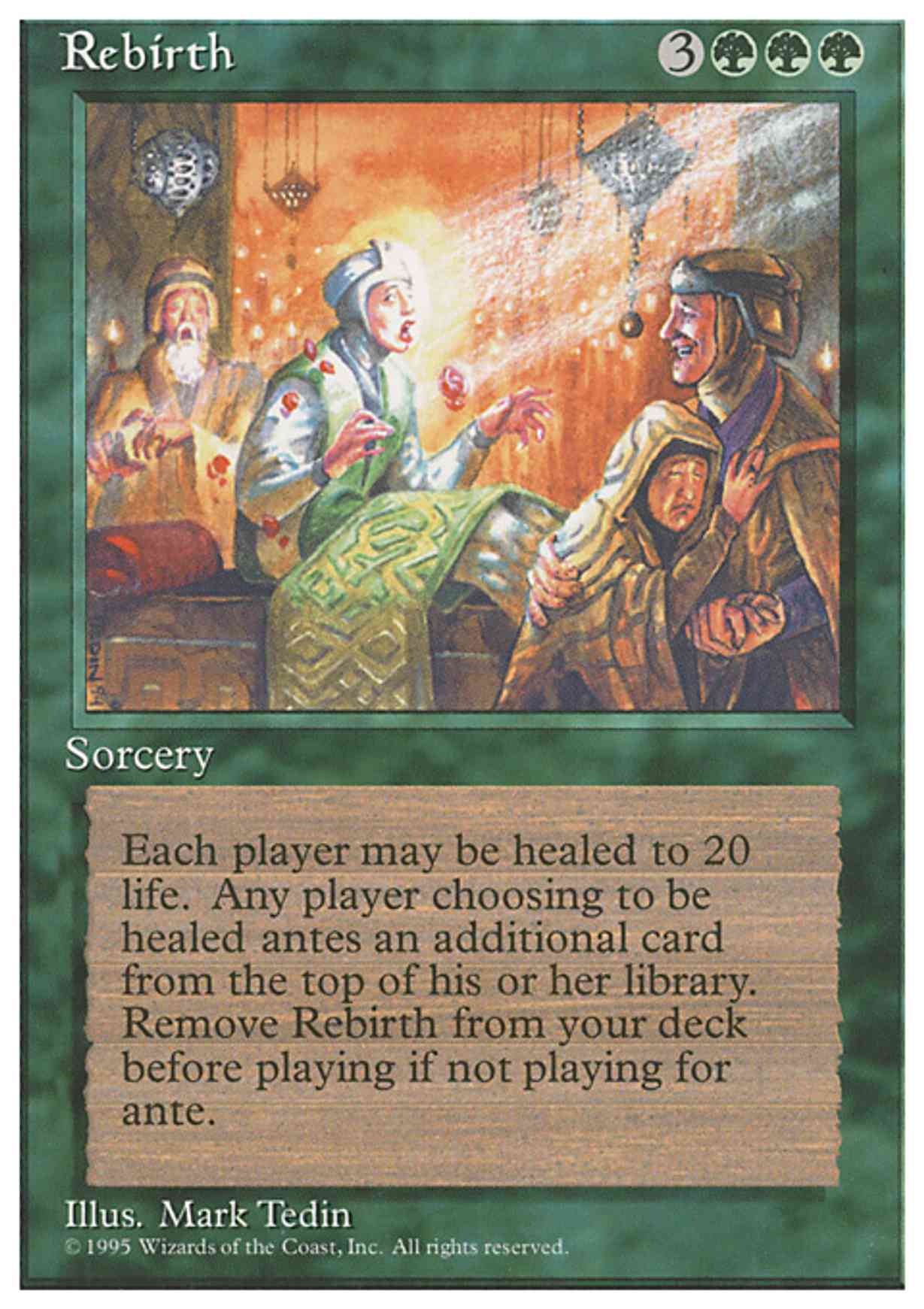 Rebirth magic card front