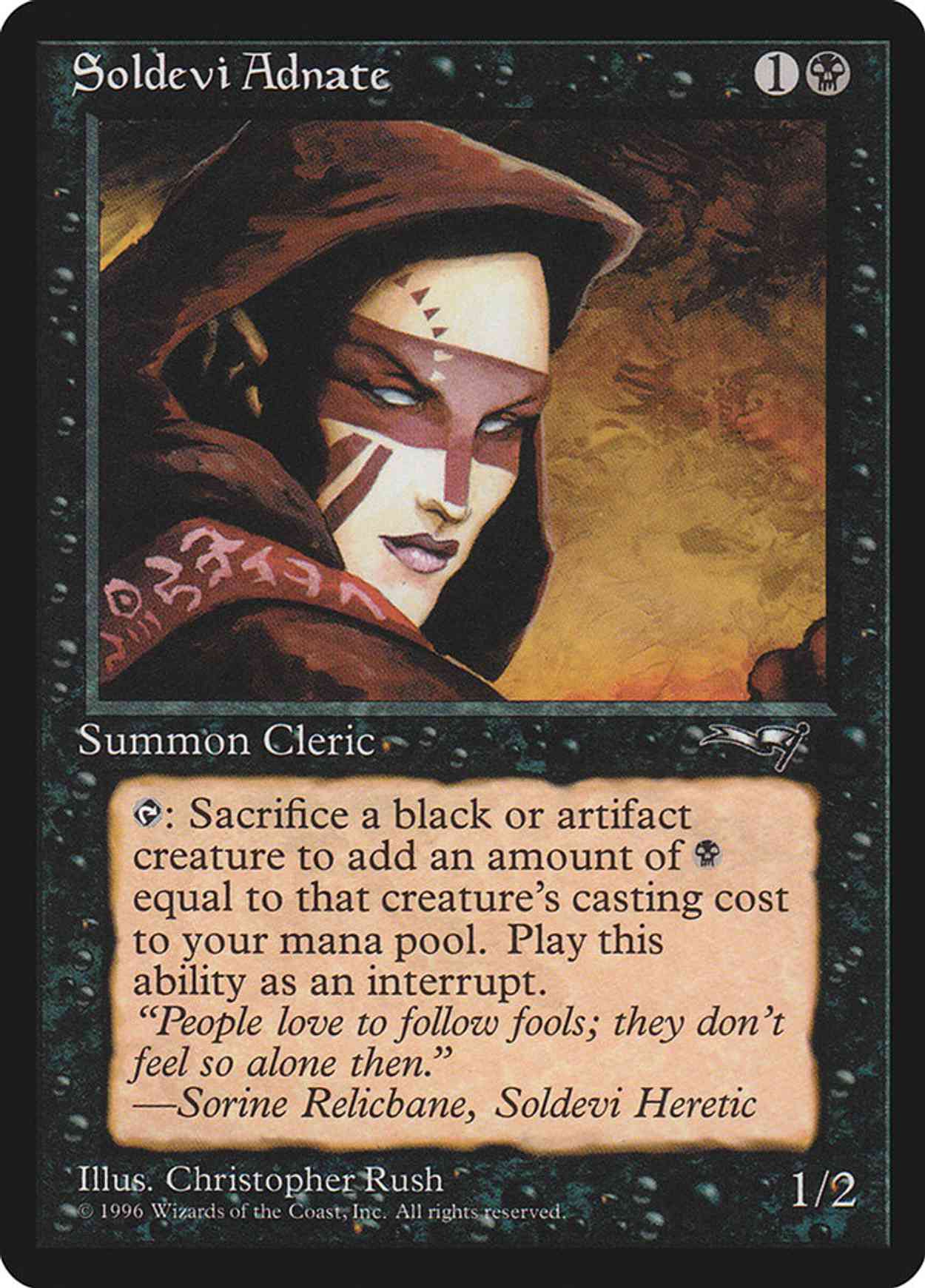 Soldevi Adnate (Woman) magic card front