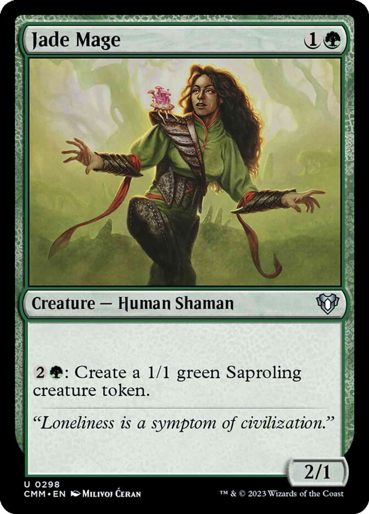 Jade Mage magic card front