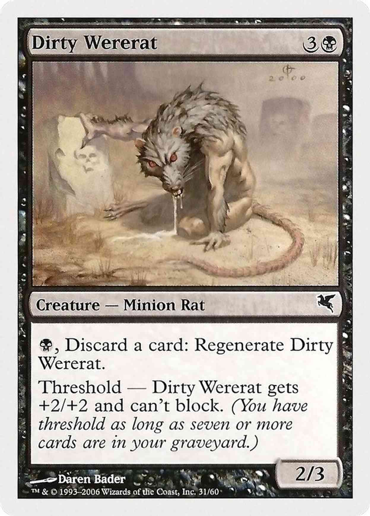 Dirty Wererat (31) magic card front