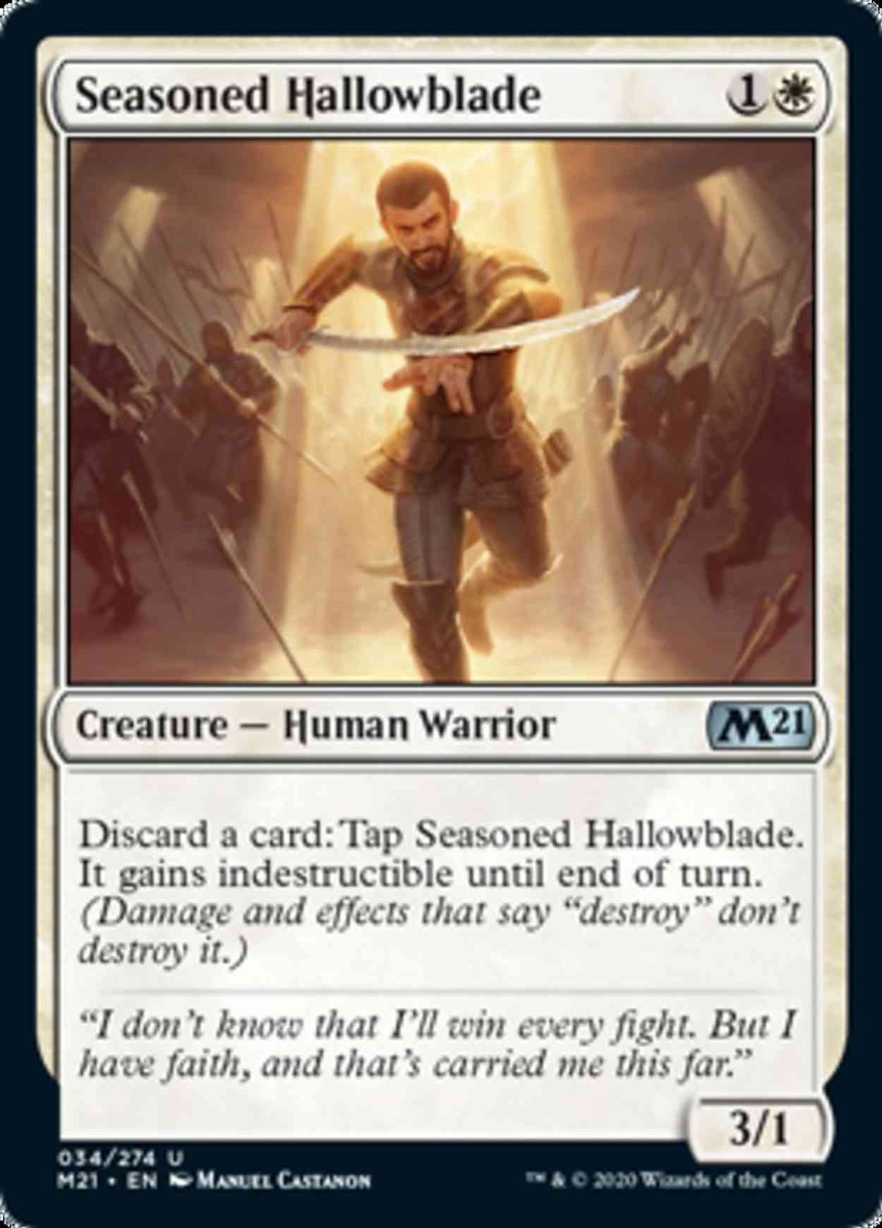 Seasoned Hallowblade magic card front