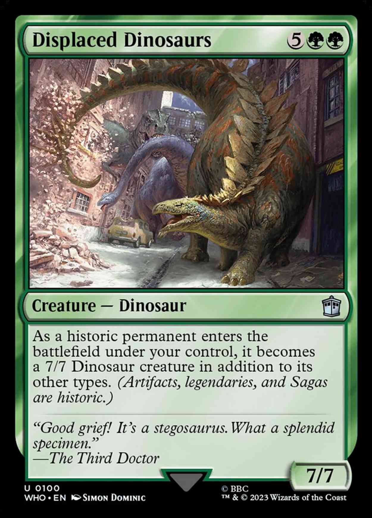 Displaced Dinosaurs magic card front