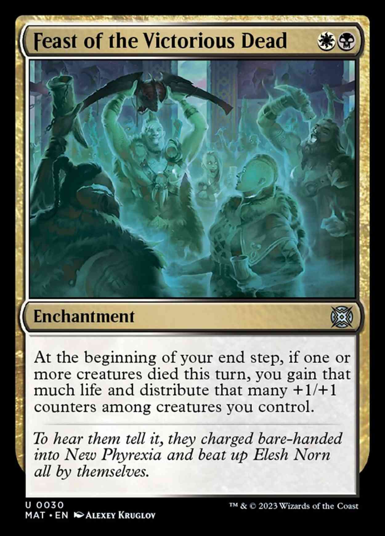 Feast of the Victorious Dead magic card front