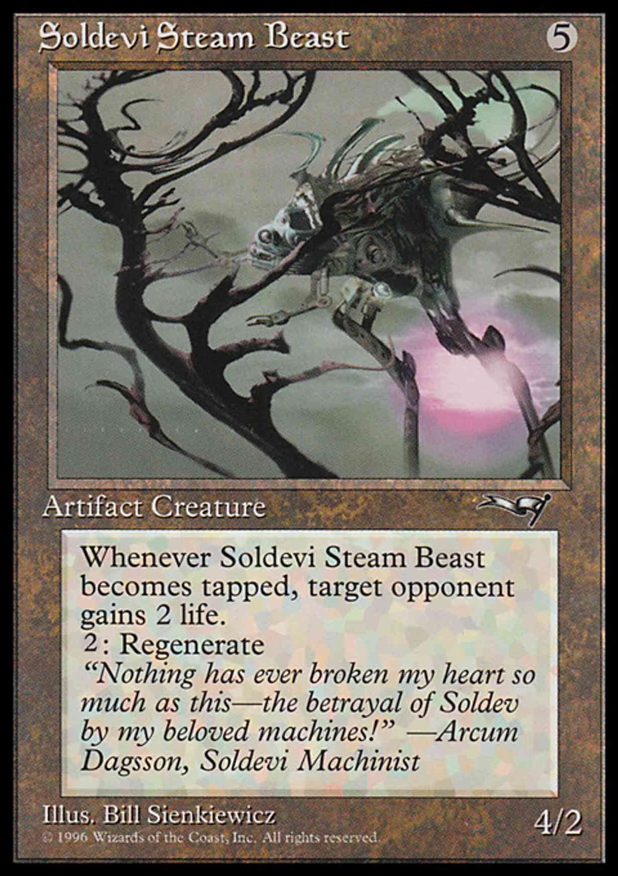 Soldevi Steam Beast (Purple Sun) magic card front