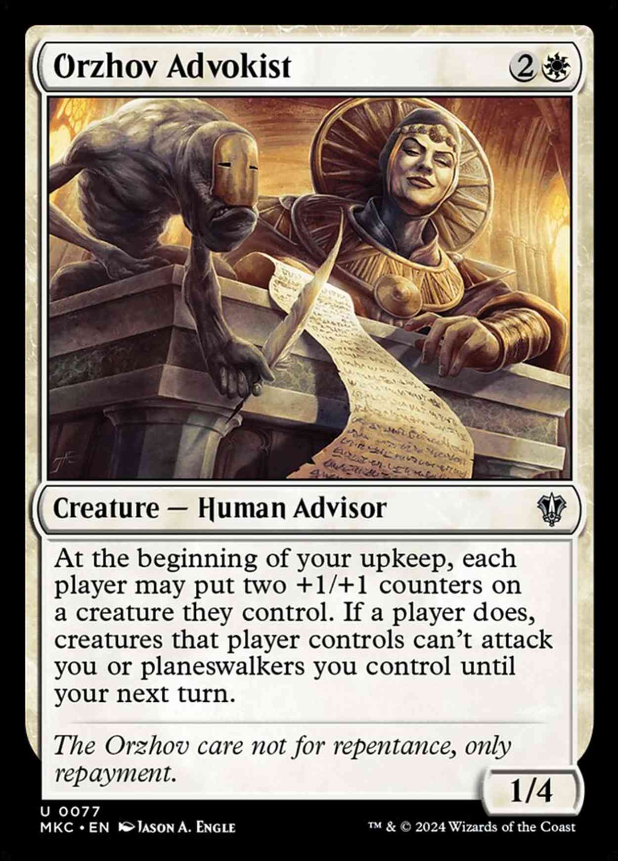 Orzhov Advokist magic card front