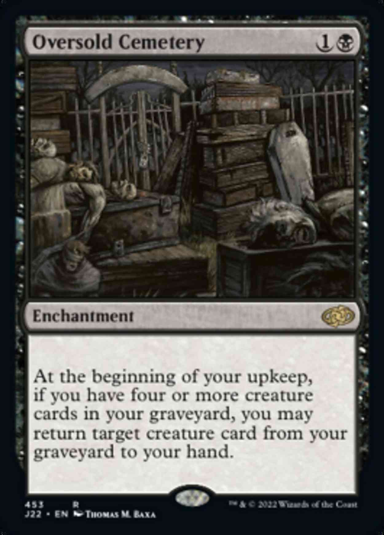 Oversold Cemetery magic card front