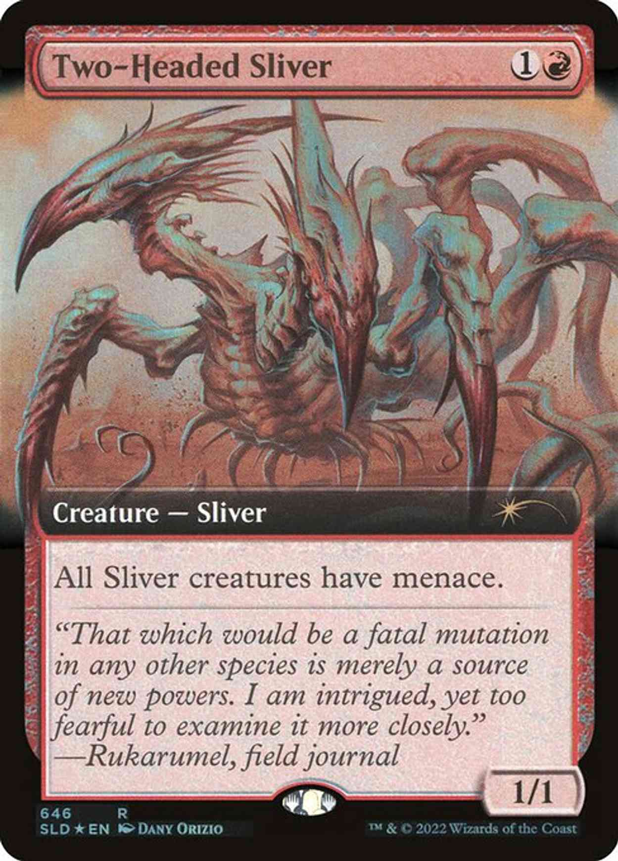 Two-Headed Sliver (Extended Art) magic card front