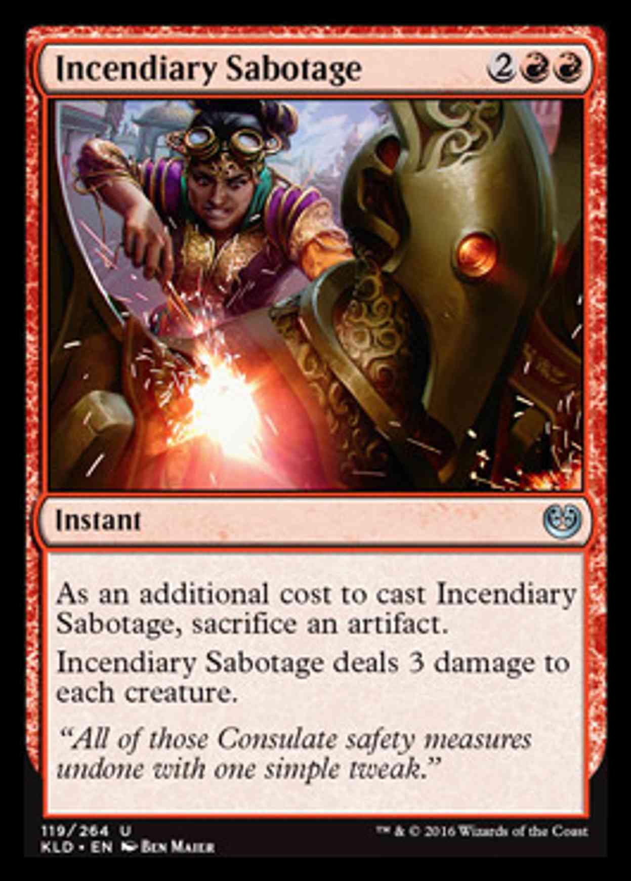 Incendiary Sabotage magic card front