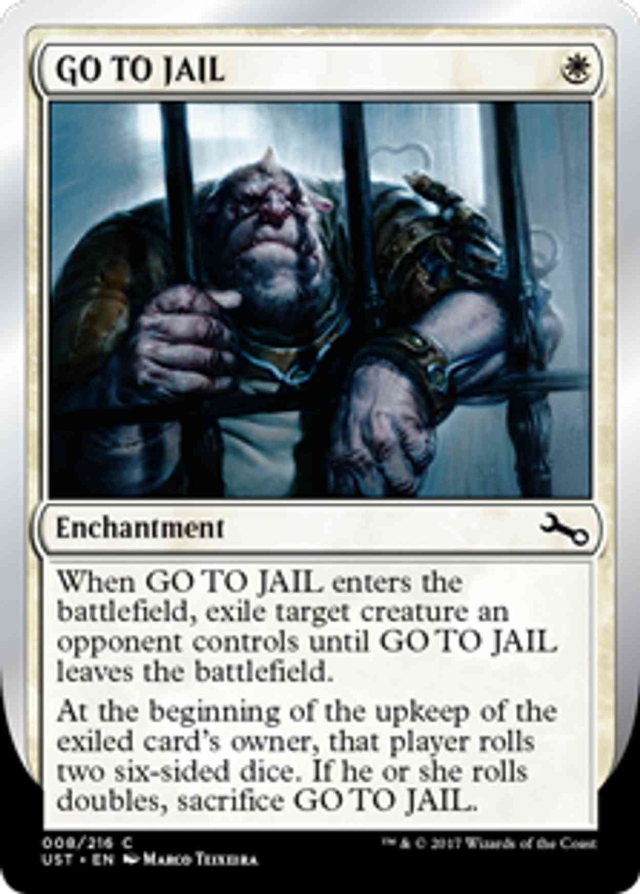 GO TO JAIL magic card front
