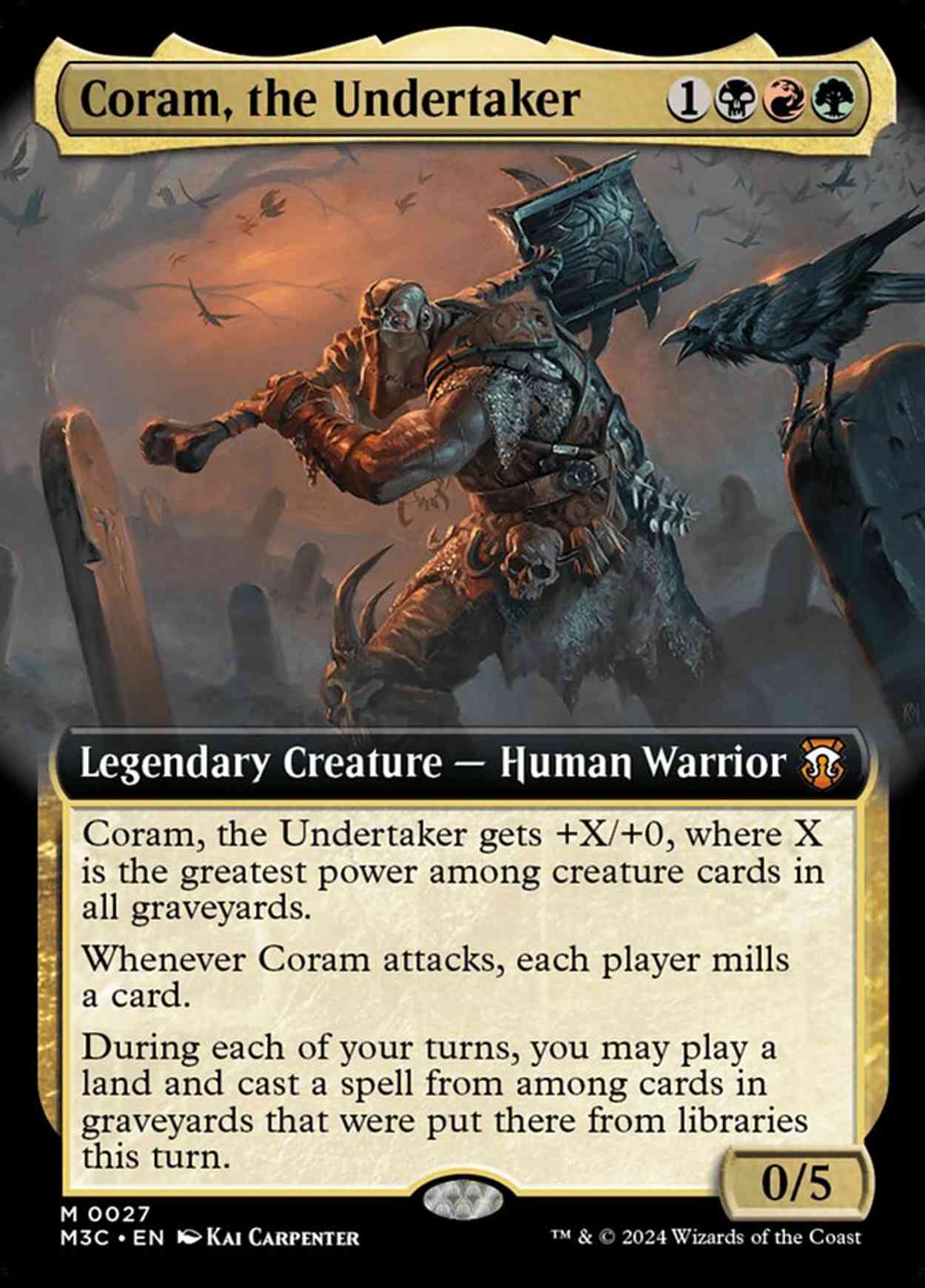 Coram, the Undertaker (Extended Art) magic card front