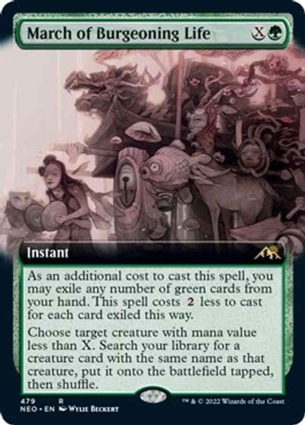 March of Burgeoning Life (Extended Art) magic card front