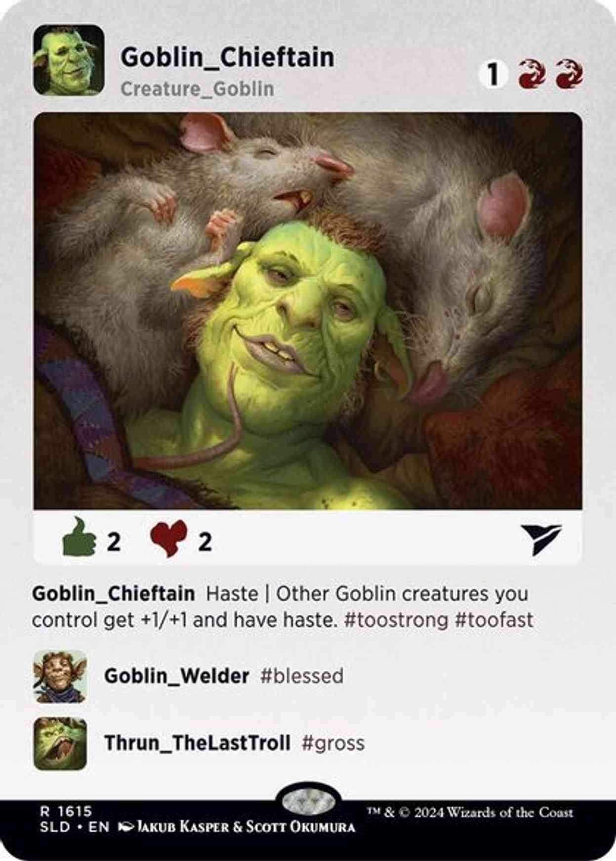 Goblin Chieftain magic card front