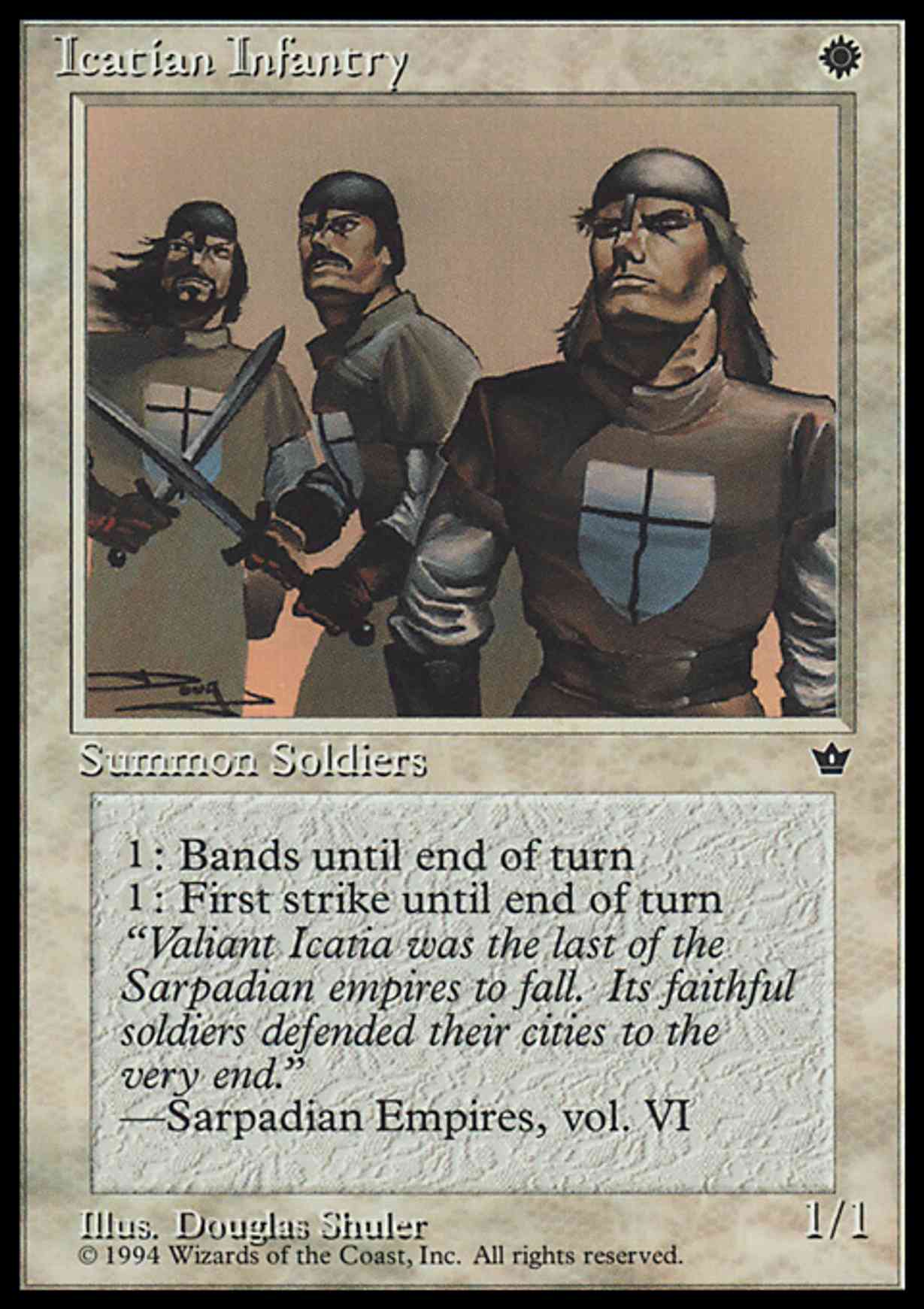 Icatian Infantry (Shuler) magic card front