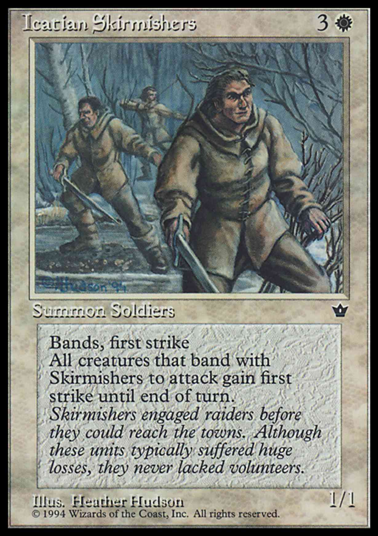 Icatian Skirmishers magic card front