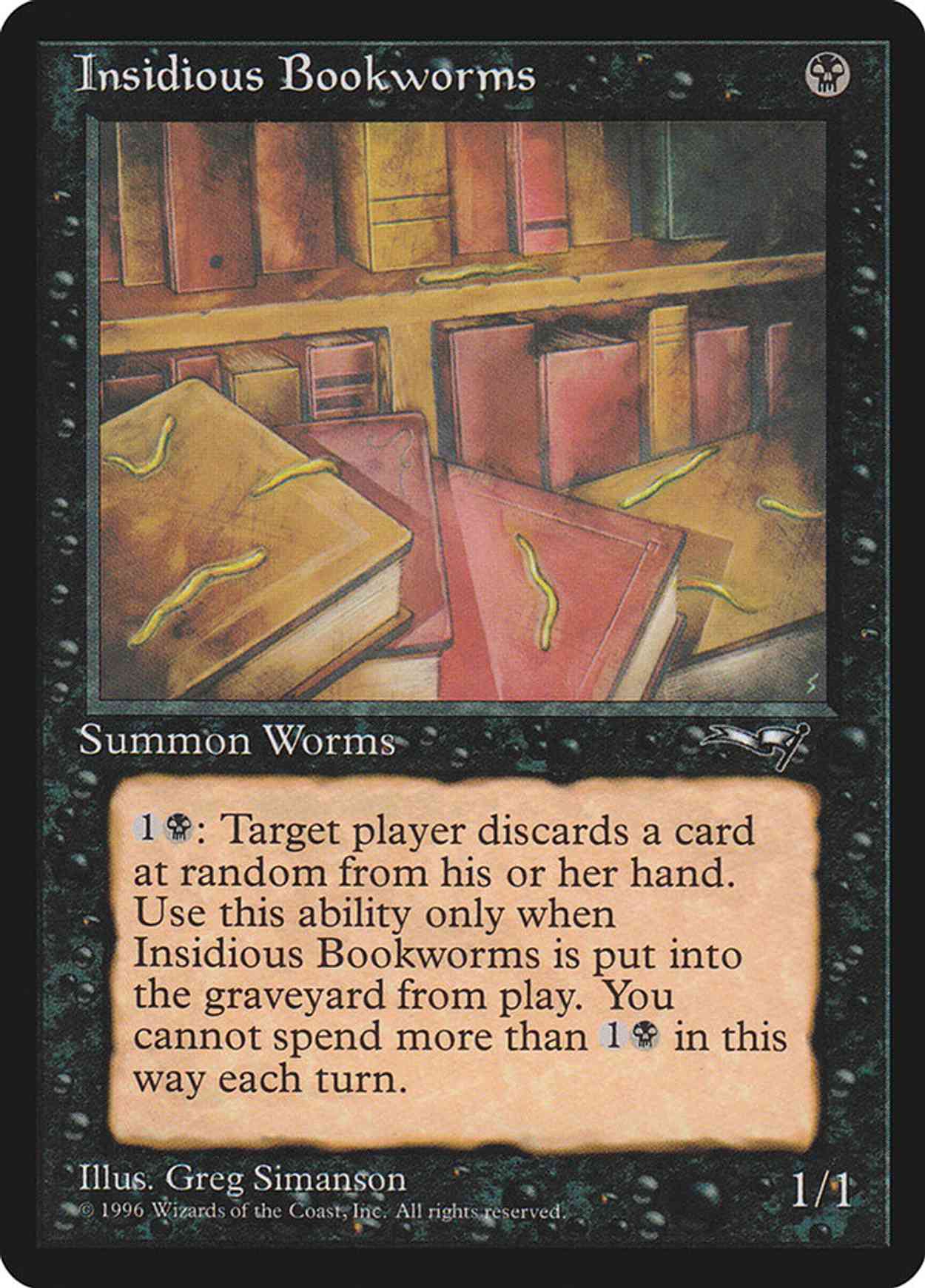 Insidious Bookworms magic card front