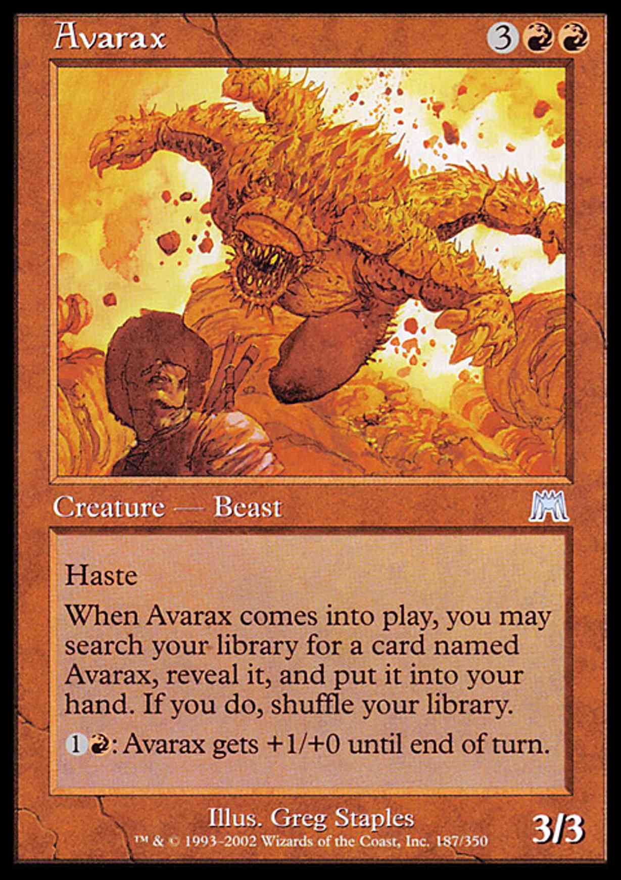 Avarax magic card front