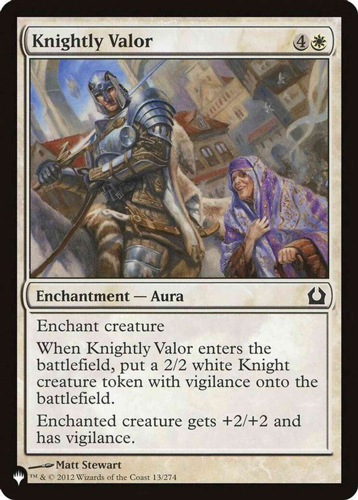 Knightly Valor magic card front