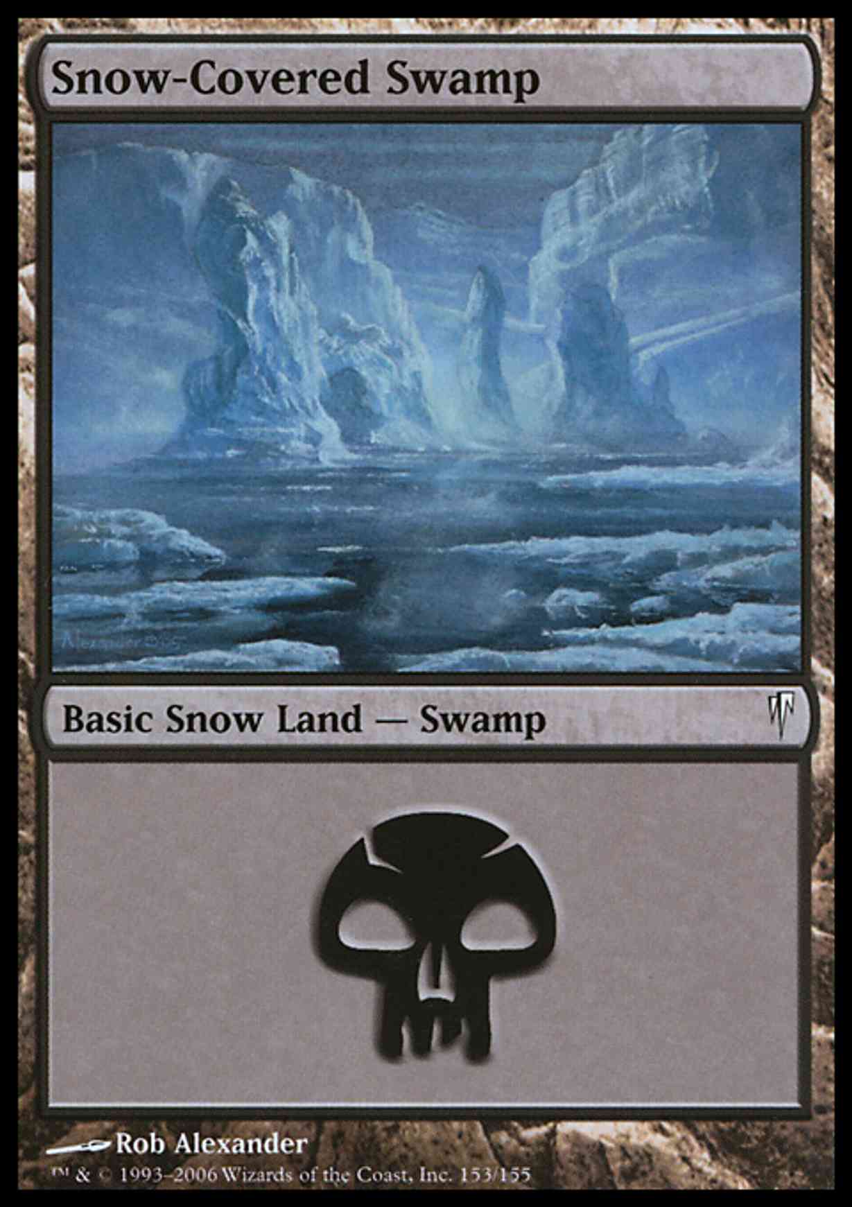 Snow-Covered Swamp magic card front