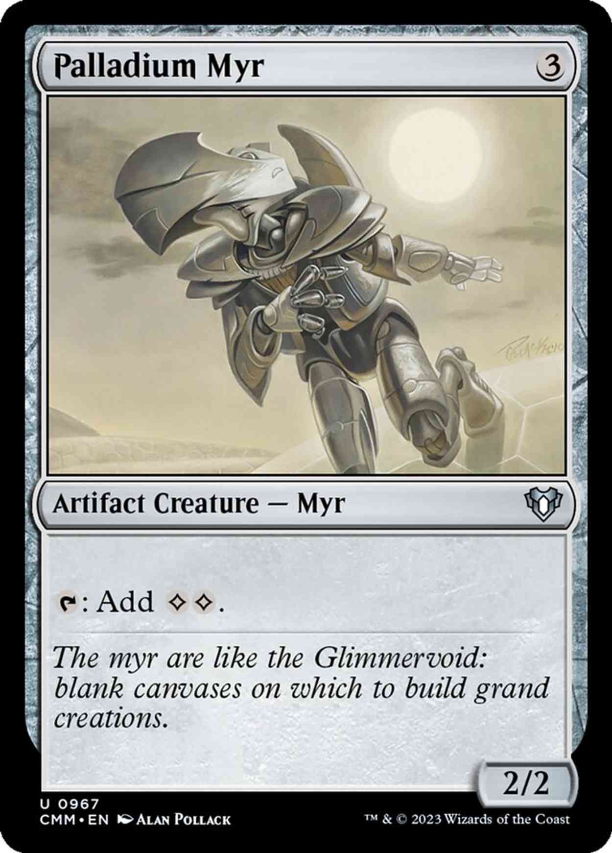 Palladium Myr magic card front