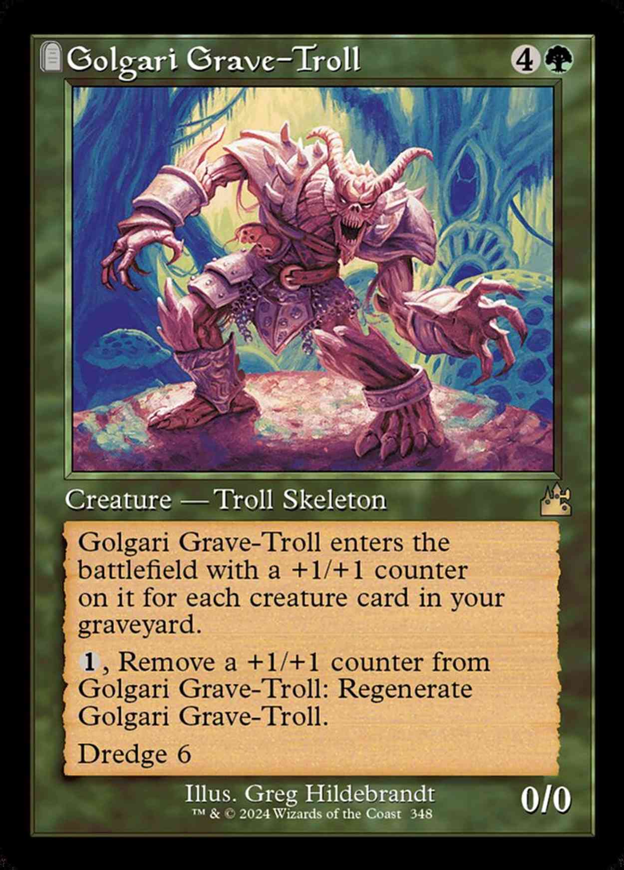 Golgari Grave-Troll (Retro Frame) magic card front