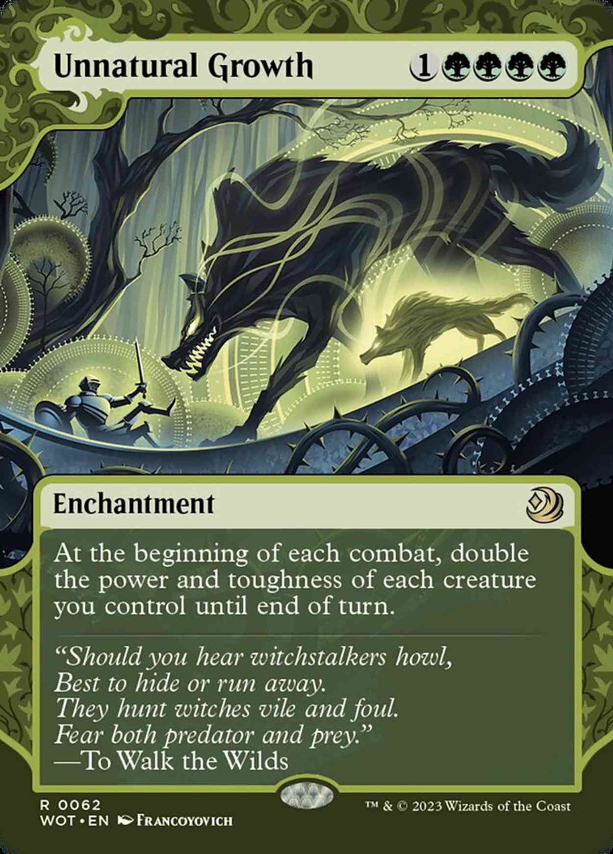 Unnatural Growth magic card front