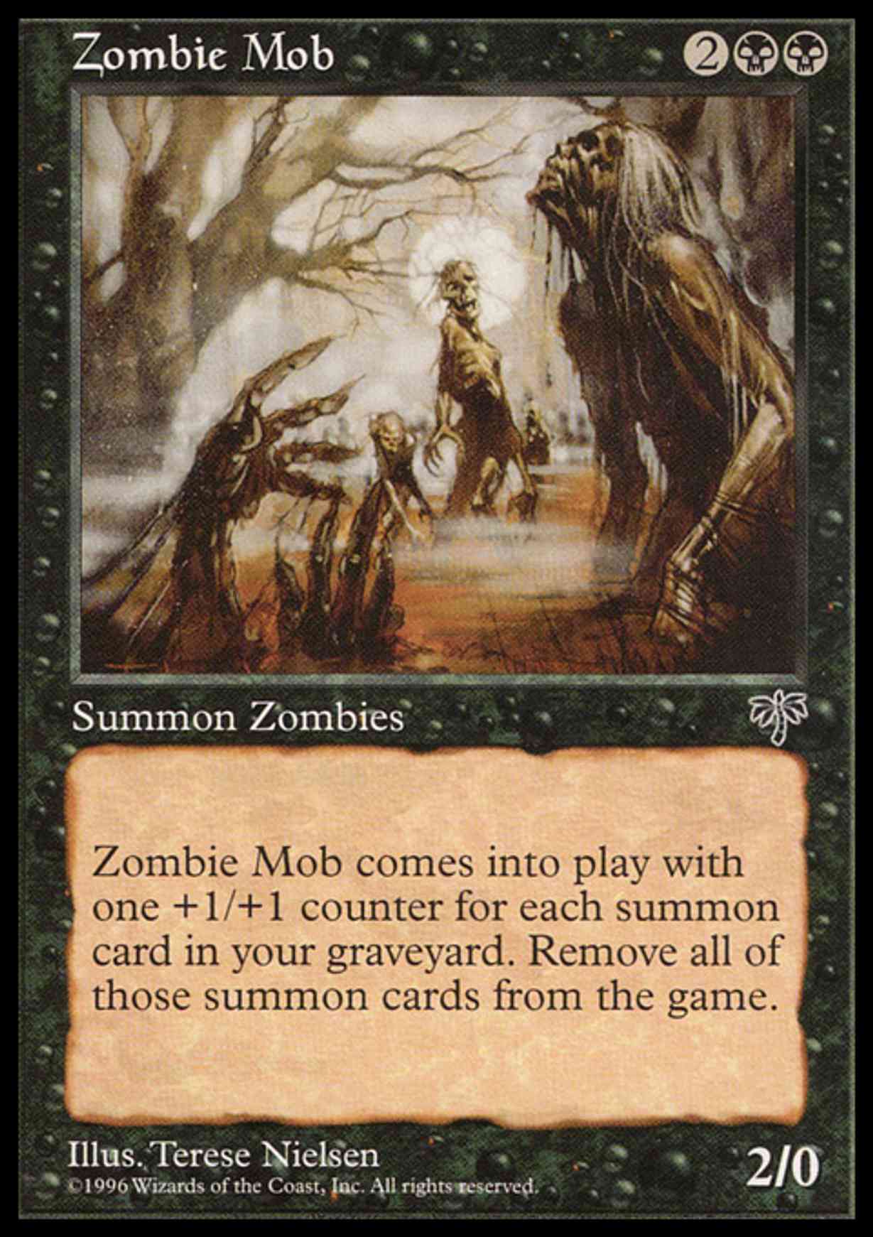 Zombie Mob magic card front