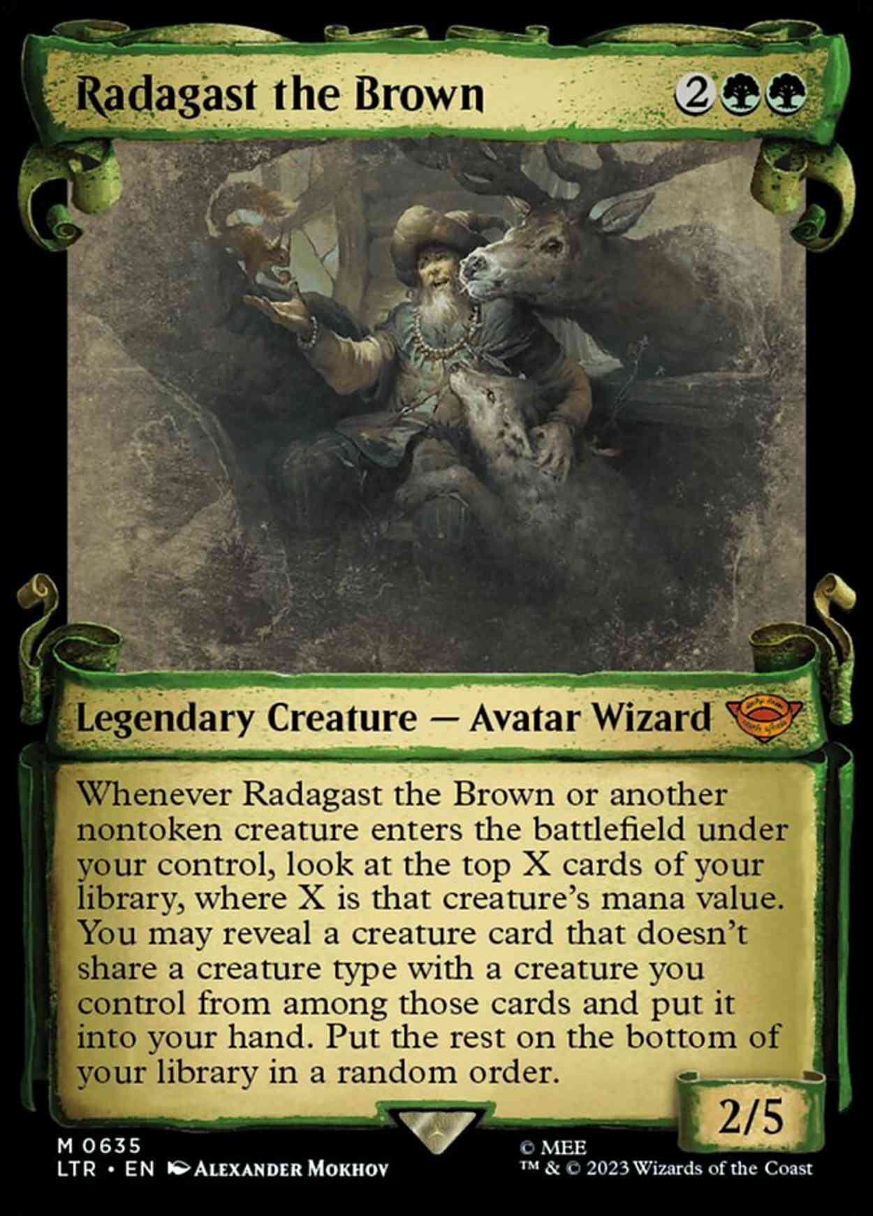 Radagast the Brown (Showcase Scrolls) magic card front