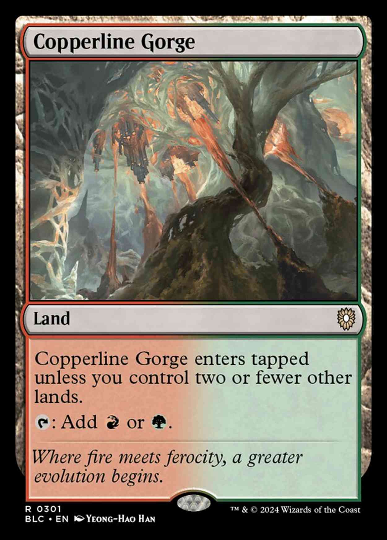 Copperline Gorge magic card front