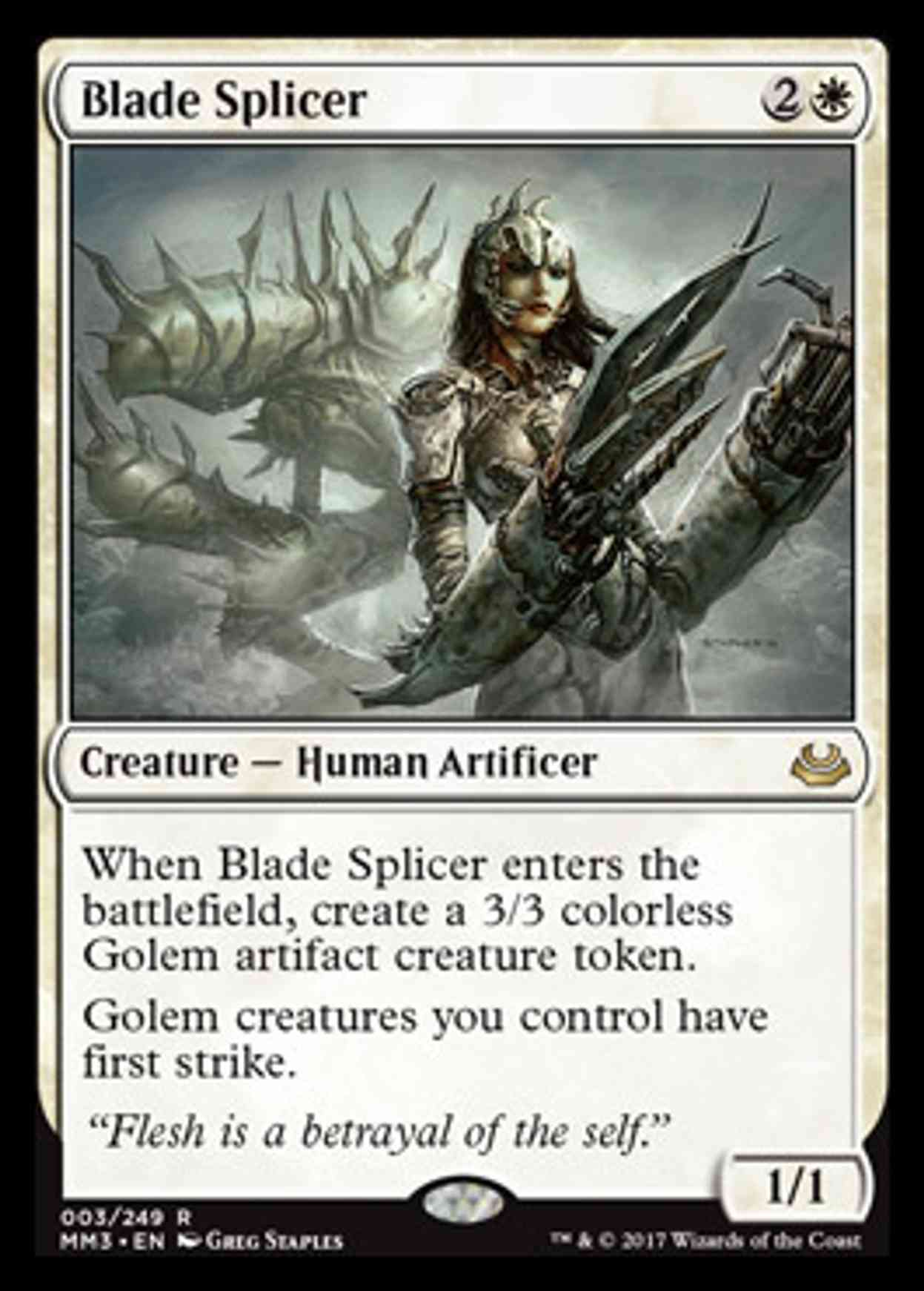 Blade Splicer magic card front
