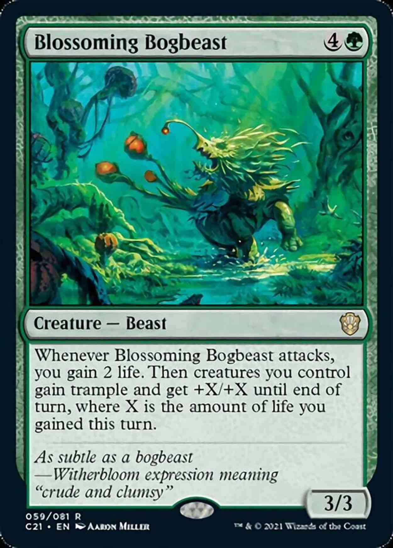Blossoming Bogbeast magic card front