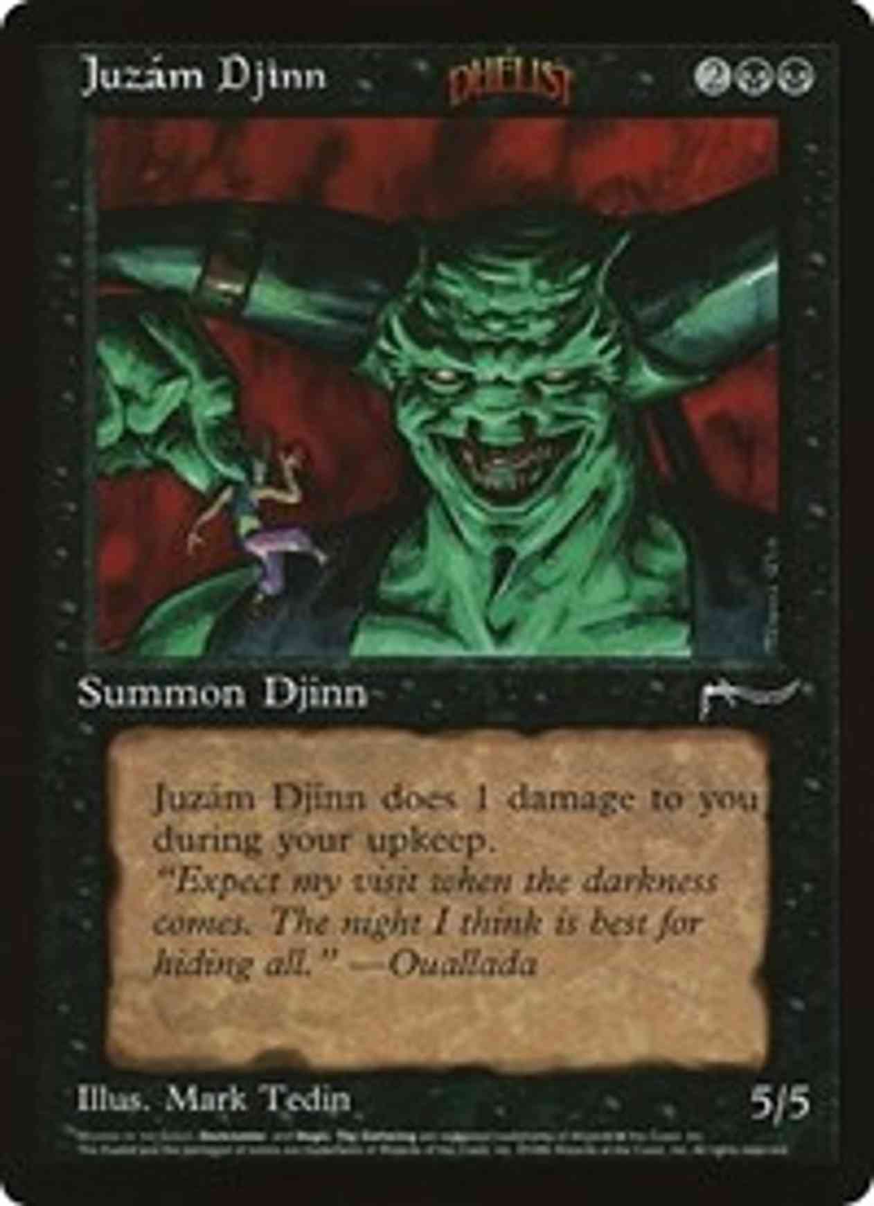 Juzam Djinn (Oversized) magic card front