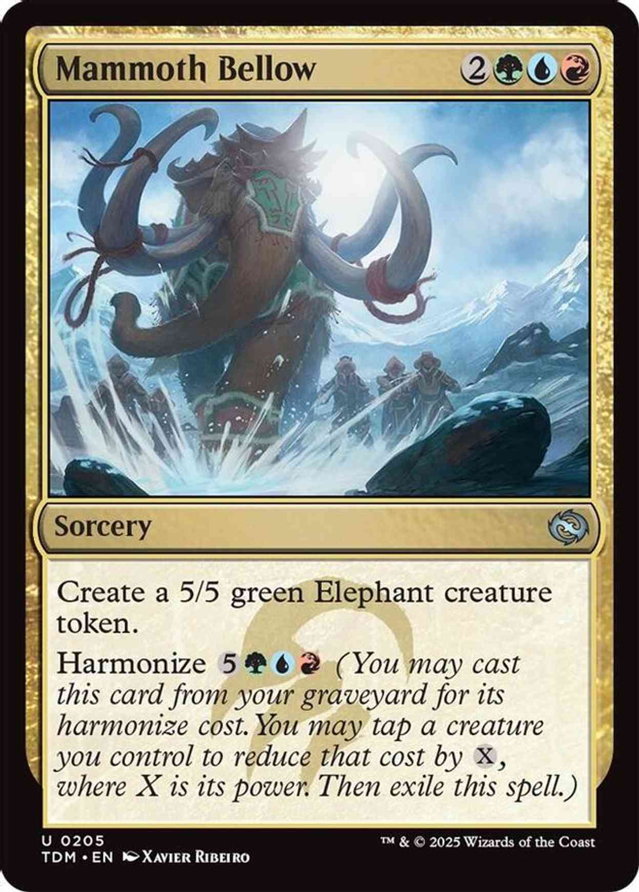 Mammoth Bellow magic card front