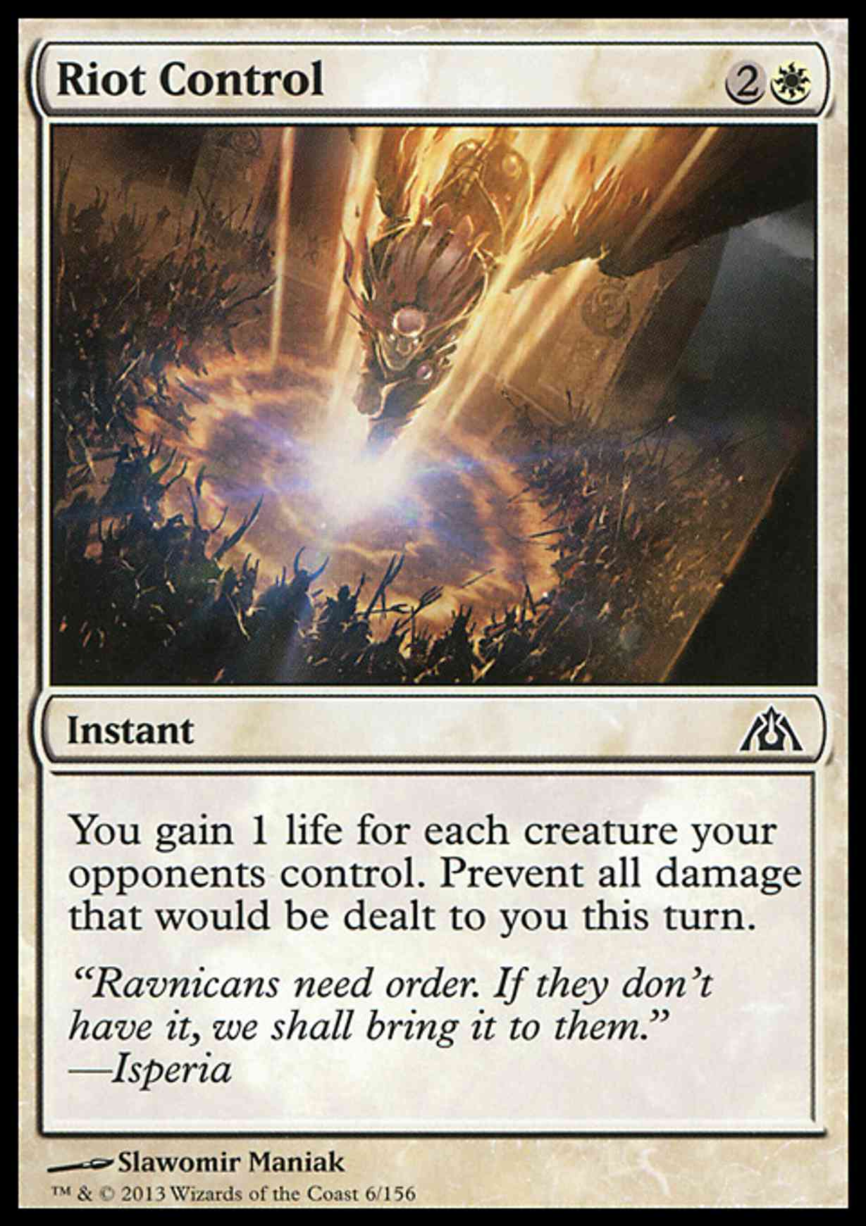 Riot Control magic card front