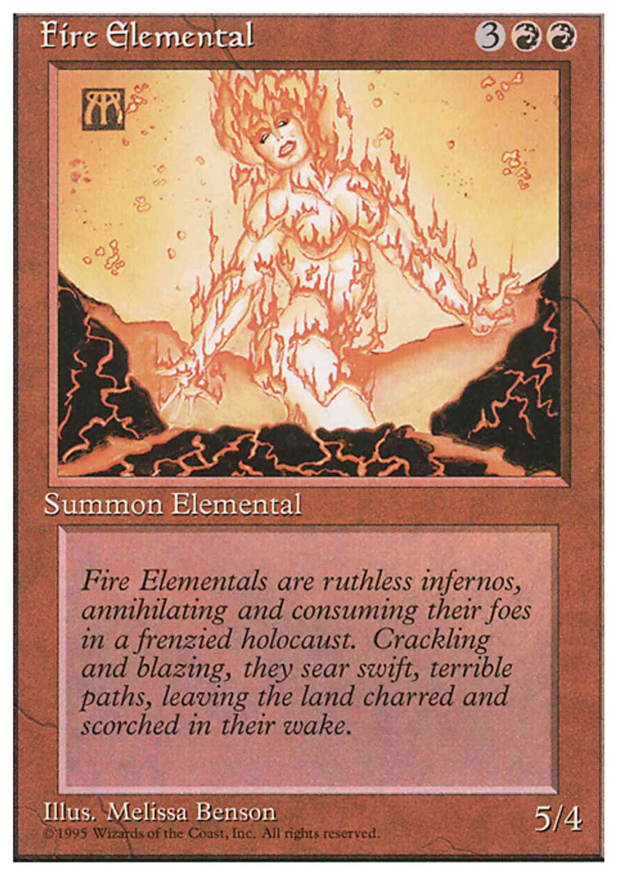 Fire Elemental magic card front