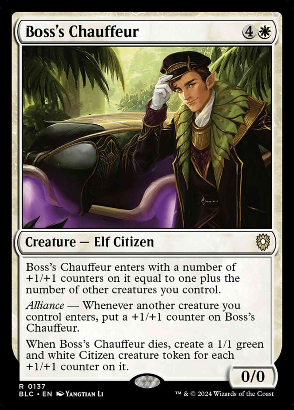 Boss's Chauffeur magic card front